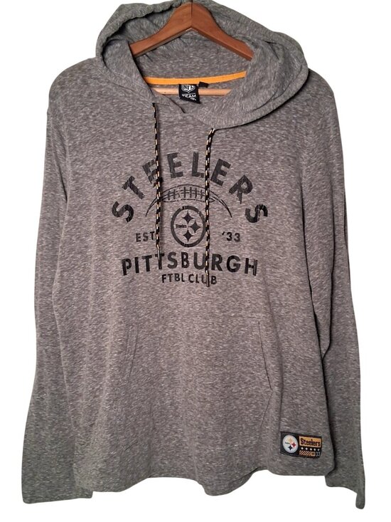 NFL Team Apparel Tops - Pittsburgh Steelers Shirt Women XL Hooded Long Sleeve Hoodie NFL Team Apparel